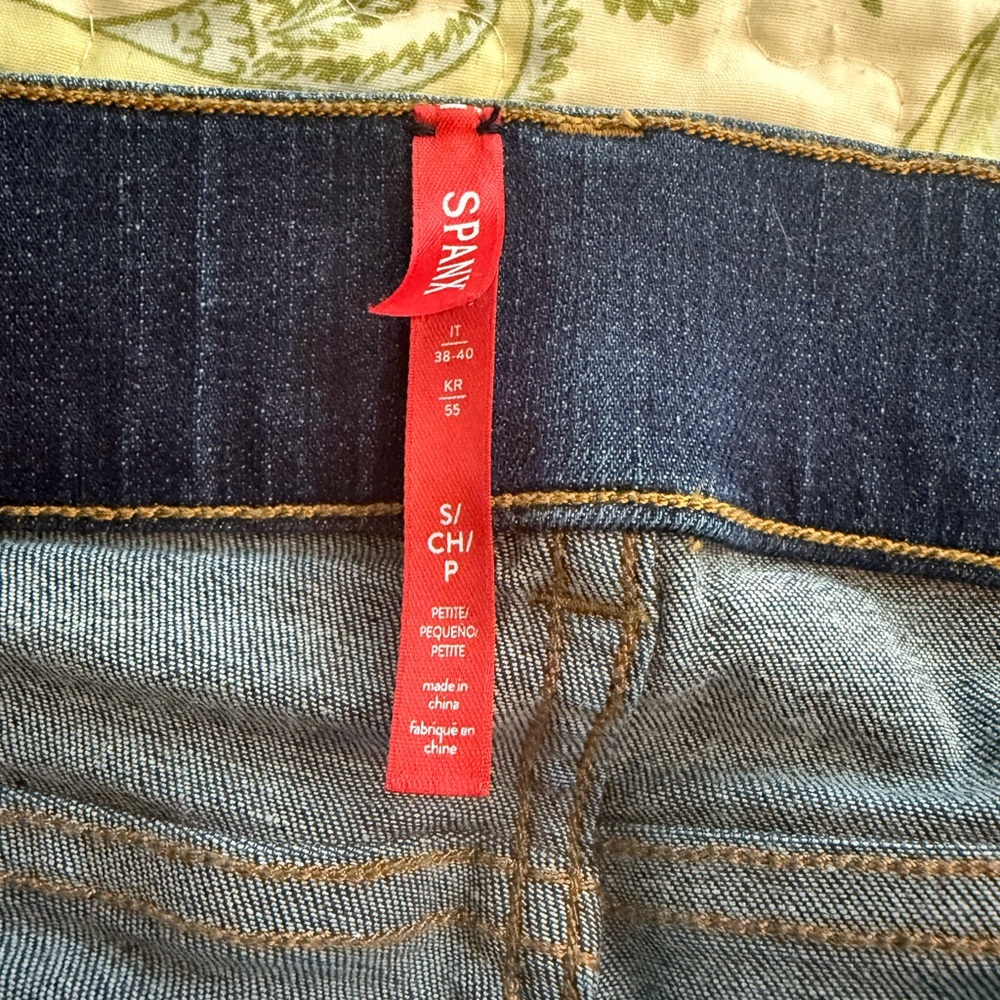 SPANX Blue Denim Flare Leg Jeans